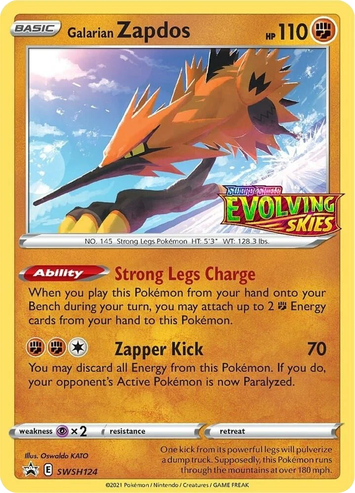 Zapdos di Galar – Holo · Stamped