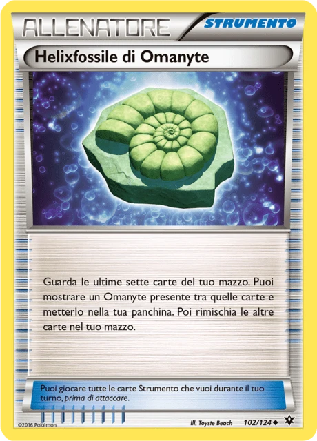 Helixfossile di Omanyte – Reverse Holo