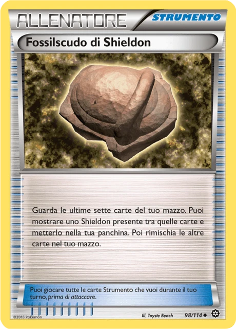Fossilscudo di Shieldon – Reverse Holo