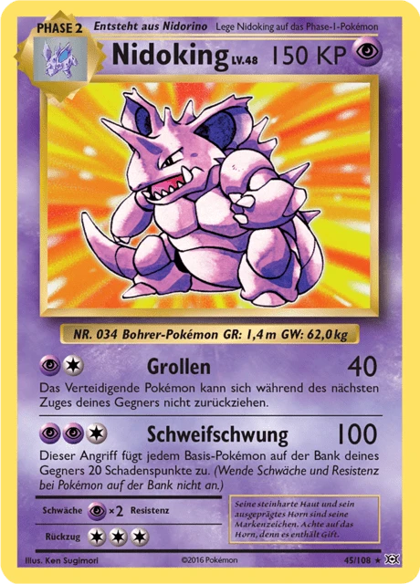 Nidoking – Reverse Holo
