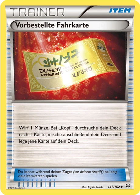 Vorbestellte Fahrkarte – Reverse Holo